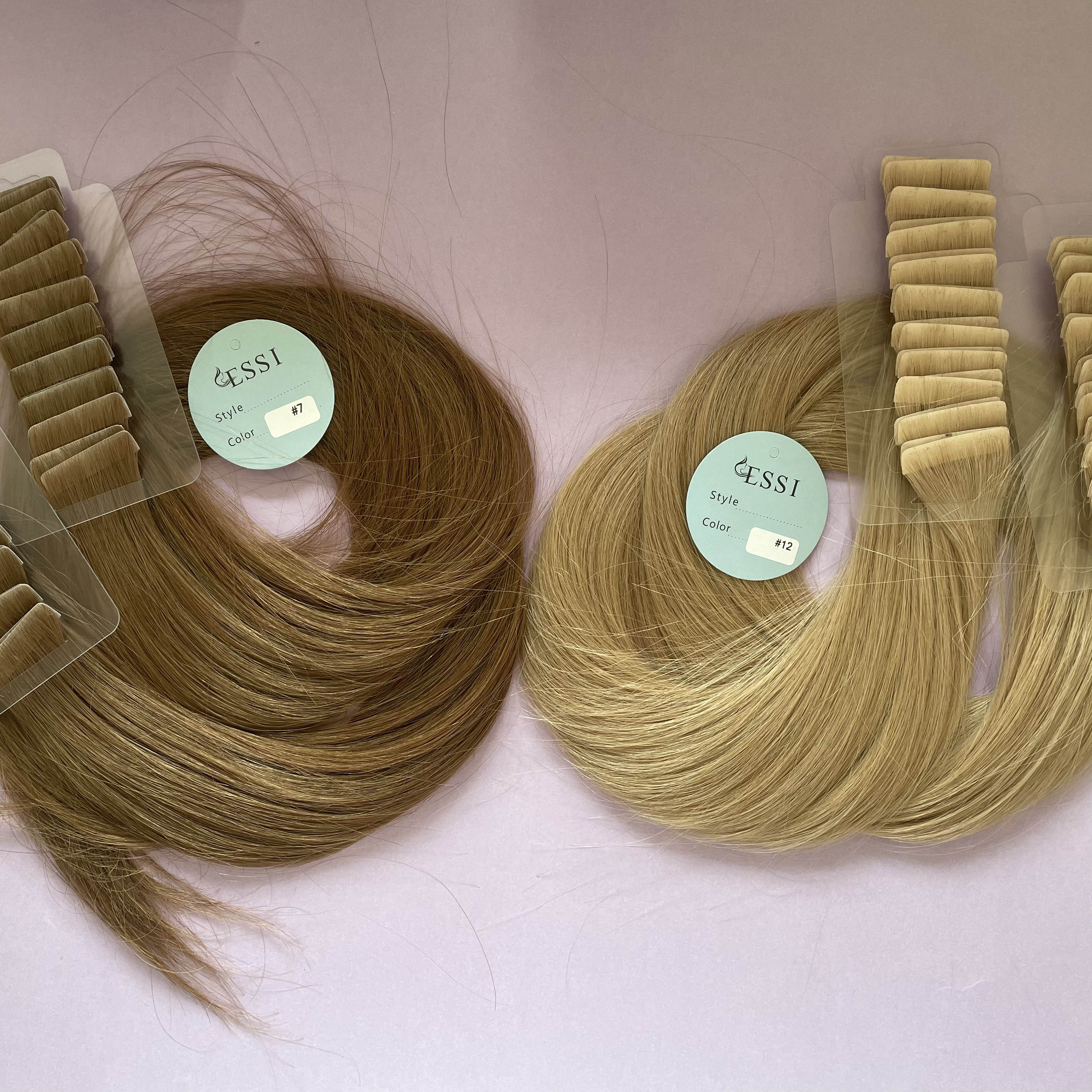 Seamless Invisible Injected Hair Extension Double Drawn European Injected Cuticle Aligned Tape in Human Hair Extensions 
